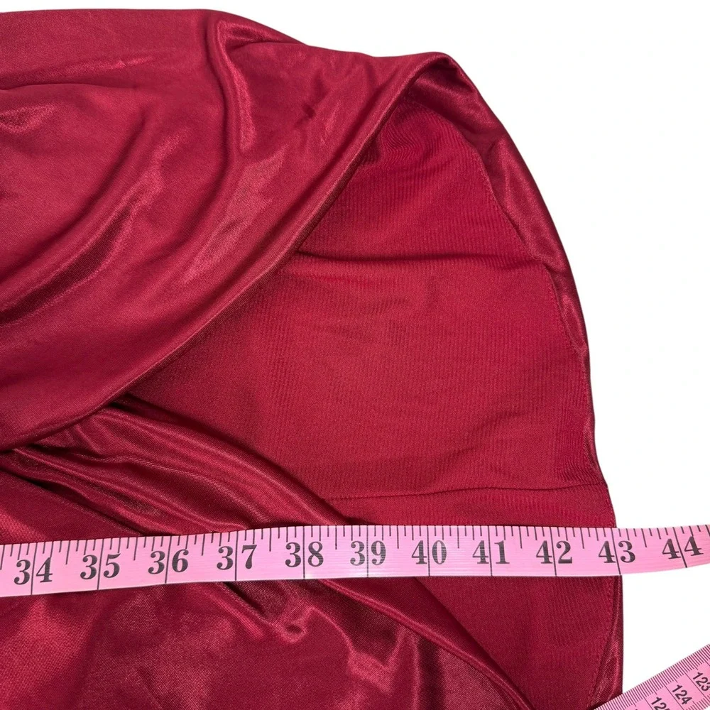 Altuzarra for Target‎ 20th Anniversary Red Satin Faux Wrap Midi Dress Small Nwot